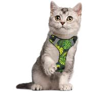 Dog Harness Night Reflective M Banana Leaves Tropical