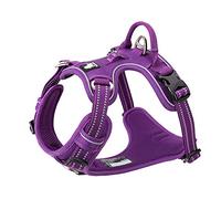 Dog Harness No Pull Adjustable Reflective Step-in Soft Nylon For Small Large Pet TLH56512(M, Purple)