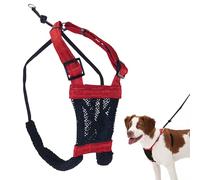 Dog Harness - No pull and No choke humane Design, Non Pulling Pet Harness with Mesh vest, Easy Step-in Adjustable Mesh Harness for control, Red, Medium by Sporn