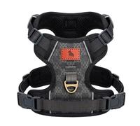 Dog Harness No Pull Front Back Clip Reflective Vest Breathable Soft Padded for Small Medium Large Dogs Sturdy No Choke Checker Board Suits Long Body Dogs for Dachshund French Bulldog German Shepherd