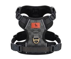 Dog Harness No Pull Front Back Clip Reflective Vest Breathable Soft Padded for Small Medium Large Dogs Sturdy No Choke Checker Board Suits Long Body Dogs for Dachshund French Bulldog German Shepherd