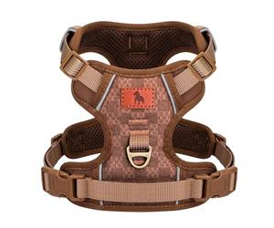 Dog Harness No Pull Front Back Clip Reflective Vest Breathable Soft Padded for Small Medium Large Dogs Sturdy No Choke Checker Board Suits Long Body Dogs for Dachshund French Bulldog German Shepherd