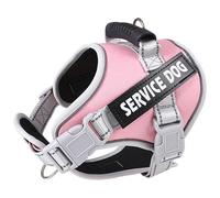 Dog Harness No-Pull Vest for Medium Large Dogs, Reflective Pet Harness with Handle, Adjustable Breathable Dog Vest, Pink