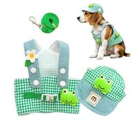 Dog Harness | Pet Supplies with Hat | Puppy Harness with Traction Leash Set, for Small Medium Large Puppies Daily Outdoor Walks Activities C