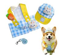 Dog Harness - Polyester 100G Adjustable Pet Puppy Harness With Traction Rope Set For Small Medium Large Puppy Outdoor Daily Walking Activities