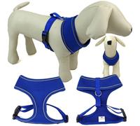 Dog Harness Puppy Pet Comfortable Mesh Breathable Adjustable Reflective Blue L