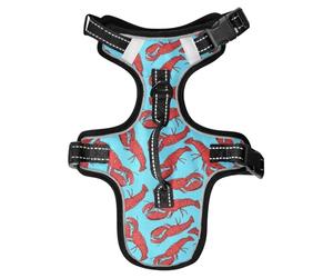 Dog Harness Red Boiled Lobster No Pull Reflective Adjustable Dog Vest with 2 Leash Clips and Easy Control Handle for Small Medium Dogs Cats S