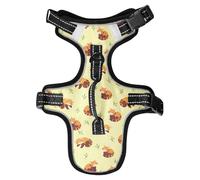 Dog Harness Red Panda Leaves No Pull Reflective Adjustable Dog Vest with 2 Leash Clips and Easy Control Handle for Small Medium Dogs Cats M