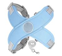 Dog Harness Reflective Adjustable Dog Vest Escape Proof Pet Vest Night Reflective Strips Dogs for Training, Night Walking, Hiking, Outdoor Reading