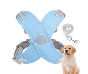 Dog Harness Reflective Adjustable Dog Vest Escape Proof Pet Vest Night Reflective Strips Dogs for Training, Night Walking, Hiking, Outdoor Reading