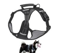 Dog Harness - S & L Adjustable Vest, Oxford Mesh Reflective Design, Escape-Proof Harness with Strong Rope | No-Pull Gear for Training Hiking Travel Walking Grooming Pets and LED Light