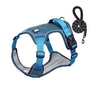 Dog Harness Set - Comfortable Reflective Dog Harness Adjustable Dog Harness,Flexible Dog Chest Harness Dog Pulling Harness for Outdoor Activities