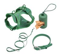 Dog Harness Set | Dog Collar Harness Lead Set | Lead Set Step in No Pull Pet Harness for Dogs Puppy with Poop Bag Holder