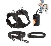 Dog Harness Set | Dog Collar Harness Lead Set | Lead Set Step in No Pull Pet Harness for Dogs Puppy with Poop Bag Holder