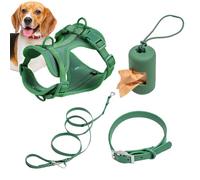 Dog Harness Set, Dog Harness Set for Small Dogs, No Pull Dog Harness for Medium Dogs, Multifunctional Lead Set for Medium, Easy to Foot, for Everyday Use, Adjustable