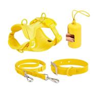 Dog Harness Set for Small Dogs, Dog Harness Set for Medium Dogs - No Pull Dog Harness - Multifunctional Set for Medium Size, Easy to Foot, Everyday Adjustable Hu