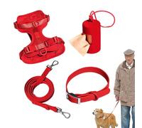 Dog Harness Set for Small Dogs, Dog Harness Set for Medium Dogs, No Pull Dog Harness, Set "Step in No Pull" Pet Harness for and Puppies with Poop Bag Holder