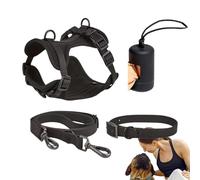 Dog Harness Set for Small Dogs, Dog Harness Set for Medium Dogs | Pet Harness, Collar and Lead Set | Multifunctional Set for Medium Size, Easy Walking for Everyone