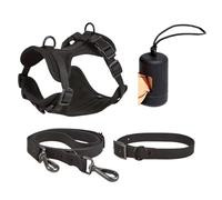 Dog Harness Set for Small Dogs, Dog Lead Set, No Pull Dog Harness for Medium Dogs - Multifunctional Set for Medium Size, Easy to Foot, Everyday Adjustable Hu