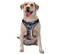 Dog Harness Small Medium Large Sized Dog - Easy Walk Cloud Border Collie No Pull Dog Harness, Adjustable Breathable Reflective Pet Dog Vest for Training, Walking, Hiking