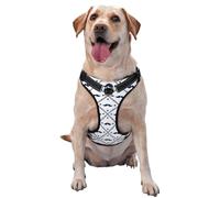Dog Harness Small Medium Large Sized Dog Easy Walk Hipster Mustache No Pull Dog Harness Adjustable Breathable Reflective Pet Dog Vest for Training Walking Hiking