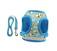 Dog Harness Strap Hamster Carrier Cage Straw Hat for Dogs Outdoor Vest No Dog Harness Reflective Vest for Dogs Safely Ou (Blue M)