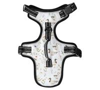 Dog Harness Wild Ducks Flower No Pull Reflective Adjustable Dog Vest with 2 Leash Clips and Easy Control Handle for Small Medium Dogs Cats S