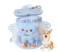 Dog Harness with Backpack, Adjustable Dog Harness - Lead Rope Pulling Rope, Adjustable Pet Harness, Dog Vest Harness, Dog Walking Rope