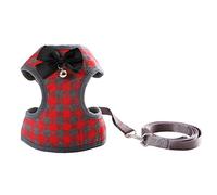 Dog Harness with Bowtie Step-in Vest Leash Set for Daily Walking Running Training Adjustable Easy to Use High- Pet Dogs Cats Adventure