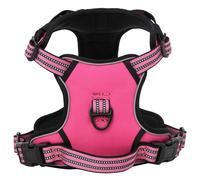 Dog Harness with Lead and Collar Adjustable Dog Vest Harness Pink XL vidaXL