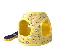 Dog Harness with Leash,No Pull Breathable Mesh Pet Harness Cartoon Print Anti Escape Walking Training Dog Harness Set for Cat Puppy Small Medium Dog_S(Duck)