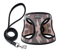 Dog Harness with Leash Set, No Pull Adjustable Reflective Step-in Puppy Pet Vest Harnesses for Small Medium Large Dogs and Cats,Camo Set XS