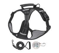 Dog Harnesses - No Pull Reflective Strips Thick Rope Harness, Comfortable Durable Design Dogs | Easy Fit Safety Vest For Grooming Camping Hiking Travel Training Biking Dog Harness Outdoor Activities