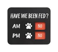 Dog Has Been Fed Sign - Meal Locator 9 x 11.9 cm, Acrylic Magnetic Board, AM/PM Feeding Table With Clear Indicators To Prevent Overfeeding | Display