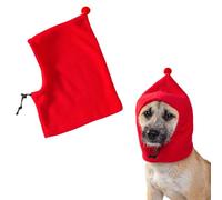 Dog Hat,1PC Winter Dog Snood Head Wrap,Pet Ear Protection Hat Ears Hoodie Earmuffs for Noise Reduction Dog Neck and Ear Warm (Red, M)