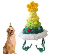 Dog Hat,Adjustable Washable Christmas Tree Headwear - Dog Winter Hat,for Birthday Party Halloween Winter Daily Wear Cat Small Animals