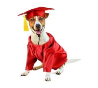 Dog Hat & Cape, Washable Graduation Outfit for Small Animals, Complete Set with Tassel Shirt as Animal Clothing for Small Cats, Small Dog Breeds and Holidays