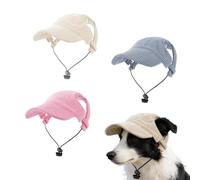 Dog Hat Corduroy Pet Cap - Adjustable Baseball Hat for Small Dogs & Cats - Summer Sun Protection Visor - Cute Puppy Accessory - Breathable with Ear Openings (Want them all)