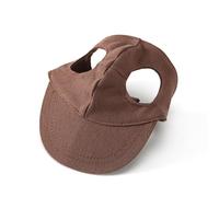 Dog Hat,Dog Baseball Cap 2pcs Pet Go Out Visor Hat Fashion Dog Hat Decoration Photo Puppy Hat Dogs Costume(Brown,L)
