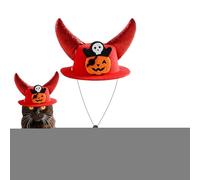 Dog Hat for Small Dogs | Horned Design Halloween Hat for Pets | Adjustable Accessory for Costumes at Family Celebrations Parties and Costume Party Shows