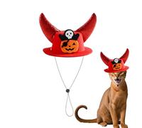 Dog Hat | Horn Design Halloween Dog Hat | Adjustable Costume Headpiece For Parties Festivals Celebrations Theatre Performances Cosplay Masquerade