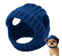 Dog Hat Knitted Beanie with Ear Holes | Cat Hat for Winter Birthday Party Cosplay Halloween New Years Festival Puppy Kitten Chihuahua French Bulldog