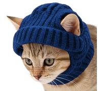 Dog Hat - Knitted Soft Beanie with Ear Holes,Cat Dog Cute Headwear - for Birthday Party Kitten Winter Cosplay Halloween New Years Festival Puppy Chihuahua French Bulldog