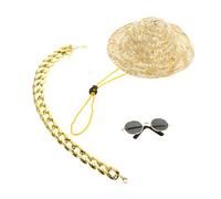 Dog Hat Necklace Accessory Set Uv Protection Dog Hat Unique Supplies