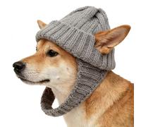 Dog Hat - Soft Hat with Ear Holes | Heated Crochet Covers for Puppies - Small Medium Large Puppies Kittens Cold Costume Parties Birthday Photo Approx