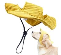 Dog Hat with Ear Holes - Adjustable Pet Sun Visor Wide Summer Cap for Dogs and Cats | Lightweight Beach Fisherman Hat, Breathable Headwear for My