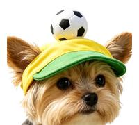 Dog Hat with Ear Holes Football Design Sun Protection Visor Cat Summer Hat for Dogs - Ideal for Beaches, Summer Walks, Parks, Hiking, Parties and Celebrations