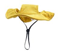 Dog Hats - Adjustable Wide Brim Dog Supplies - Corduroy Summer Hat for Large Dog - for Outdoor Activities at the Beach, Pool, Walking, Camping, Training