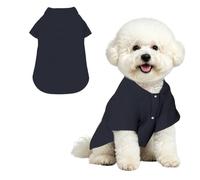Dog Hawaiian Shirt Summer - Cute Tropical Pet Clothes For Small Dogs Cats - Lightweight Beach Outfit Black
