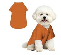 Dog Hawaiian Shirt Summer - Cute Tropical Pet Clothes For Small Dogs Cats - Lightweight Beach Outfit Cinnamon Brown